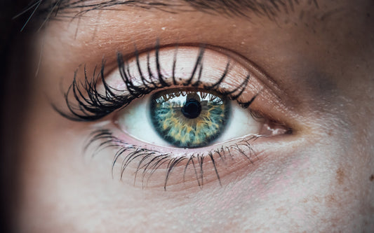 close up of a womans eye